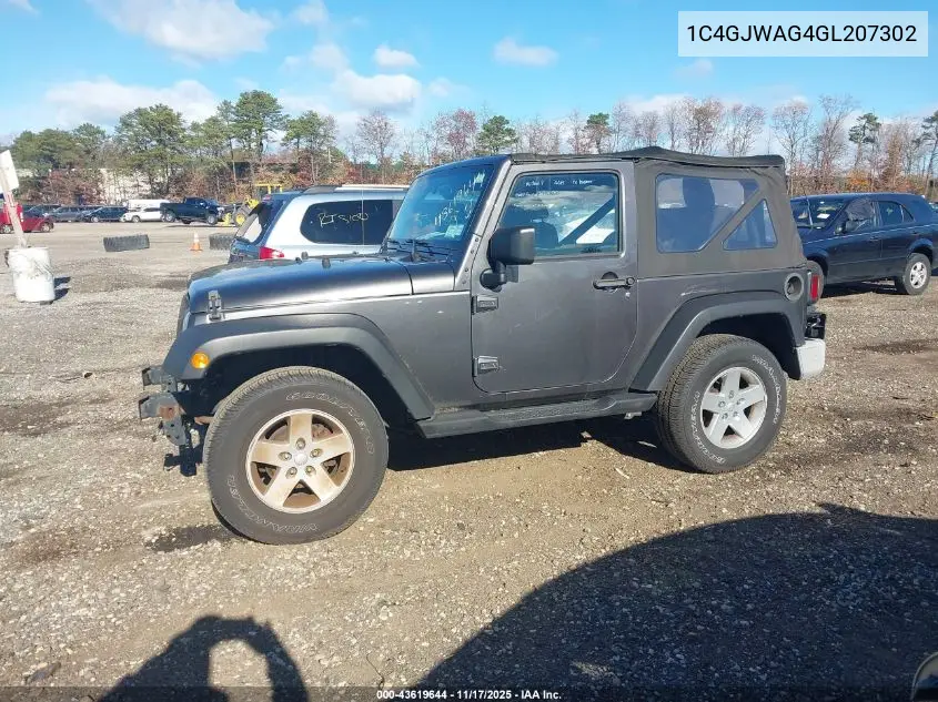 1C4GJWAG4GL207302 2016 Jeep Wrangler Sport