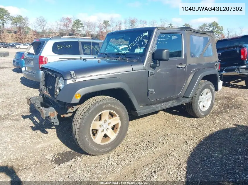 1C4GJWAG4GL207302 2016 Jeep Wrangler Sport