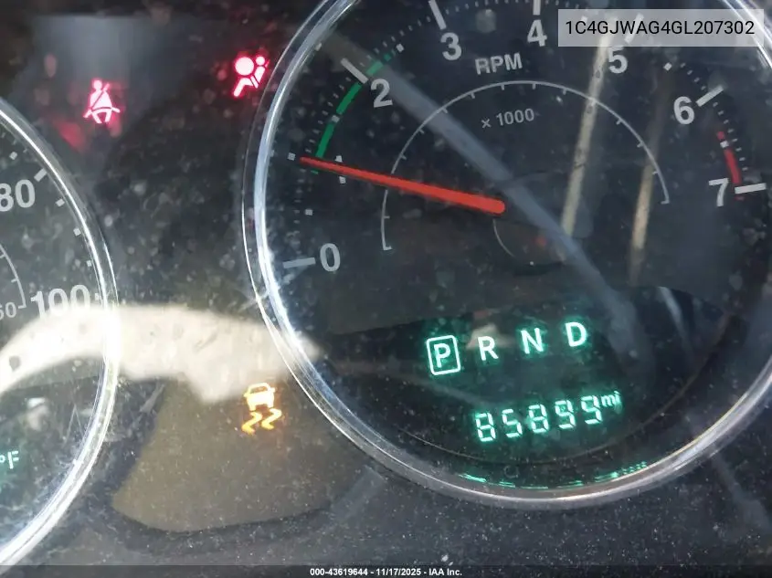 1C4GJWAG4GL207302 2016 Jeep Wrangler Sport