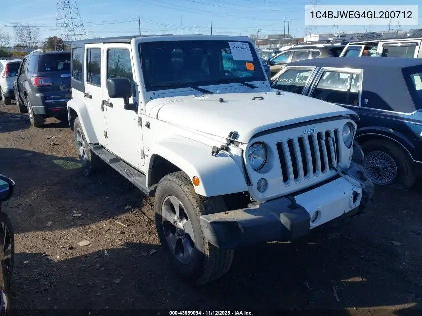 1C4BJWEG4GL200712 2016 Jeep Wrangler Unlimited Sahara