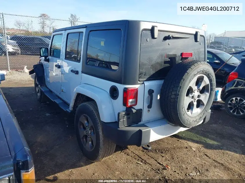 1C4BJWEG4GL200712 2016 Jeep Wrangler Unlimited Sahara