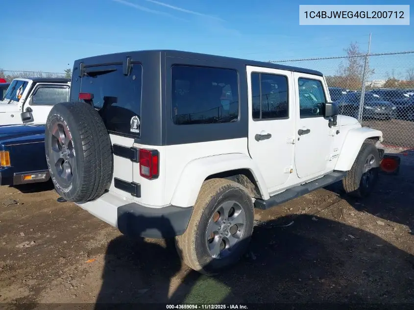 1C4BJWEG4GL200712 2016 Jeep Wrangler Unlimited Sahara