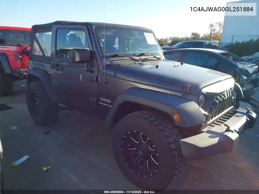 1C4AJWAG0GL251884 2016 Jeep Wrangler Sport