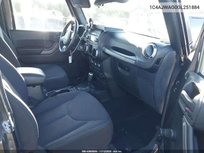 1C4AJWAG0GL251884 2016 Jeep Wrangler Sport