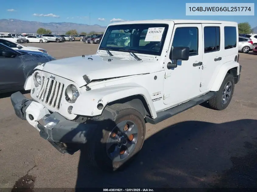 1C4BJWEG6GL251774 2016 Jeep Wrangler Unlimited Sahara