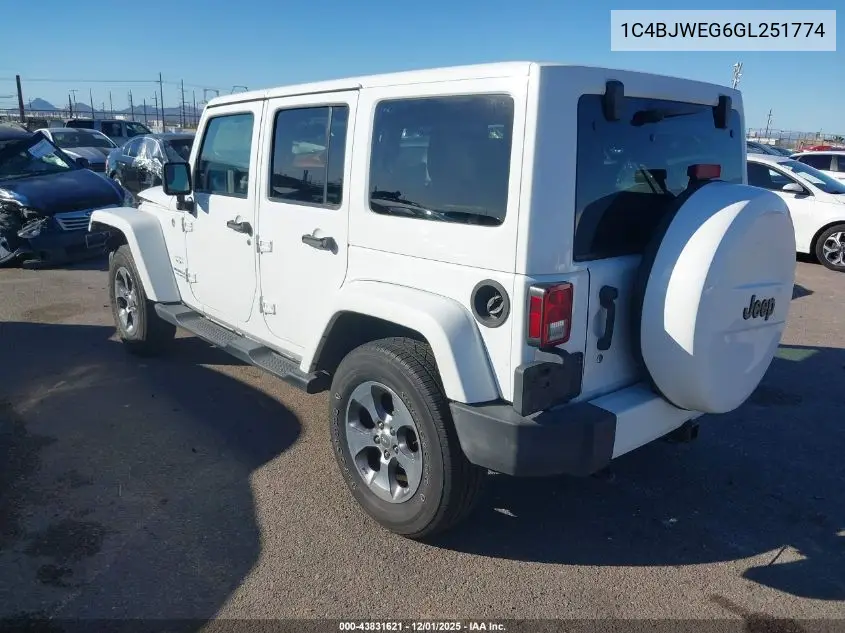 1C4BJWEG6GL251774 2016 Jeep Wrangler Unlimited Sahara