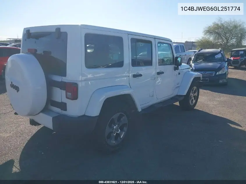 1C4BJWEG6GL251774 2016 Jeep Wrangler Unlimited Sahara