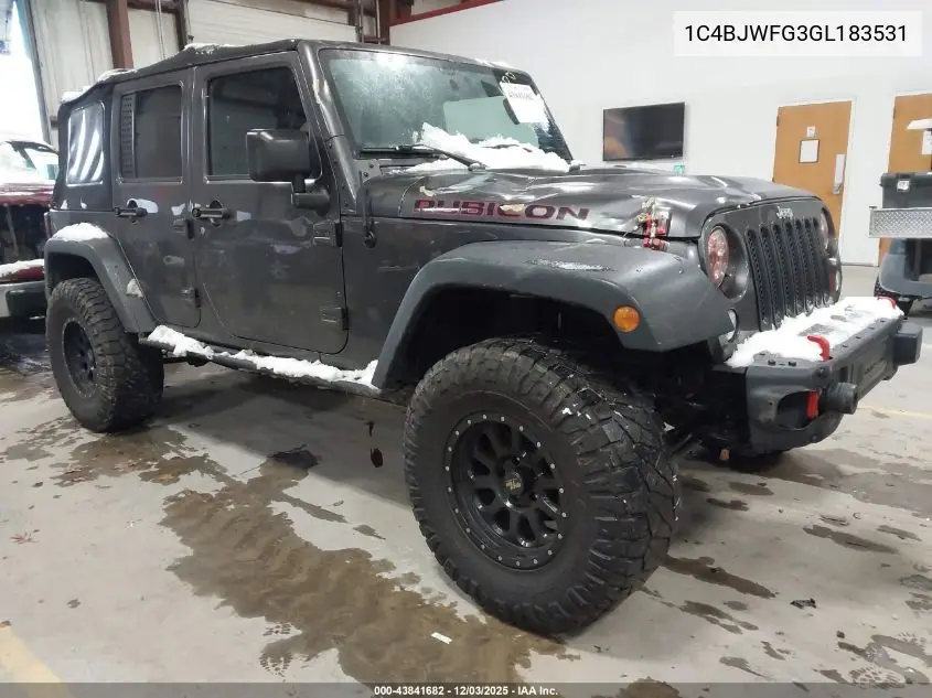 1C4BJWFG3GL183531 2016 Jeep Wrangler Unlimited Rubicon Hard Rock