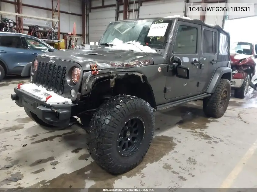 1C4BJWFG3GL183531 2016 Jeep Wrangler Unlimited Rubicon Hard Rock