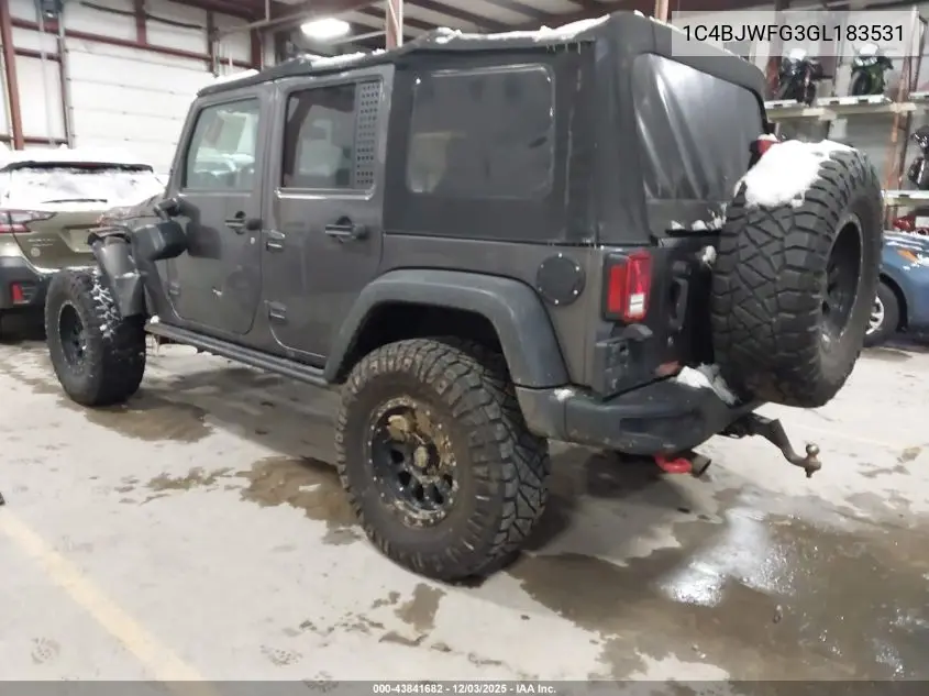 1C4BJWFG3GL183531 2016 Jeep Wrangler Unlimited Rubicon Hard Rock