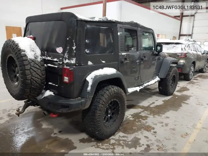 1C4BJWFG3GL183531 2016 Jeep Wrangler Unlimited Rubicon Hard Rock