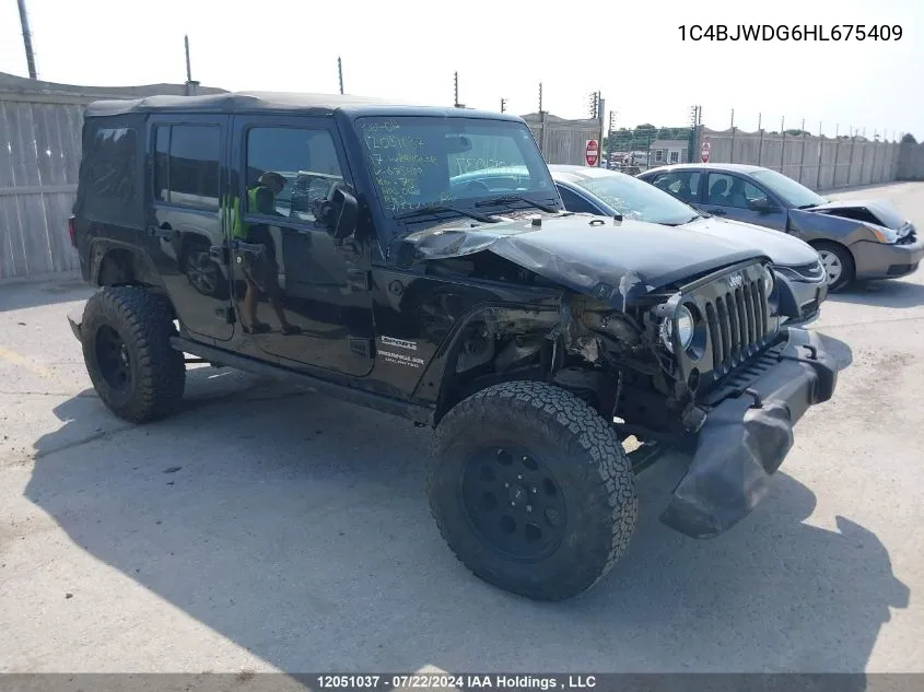 1C4BJWDG6HL675409 2017 Jeep Wrangler Unlimited Sport