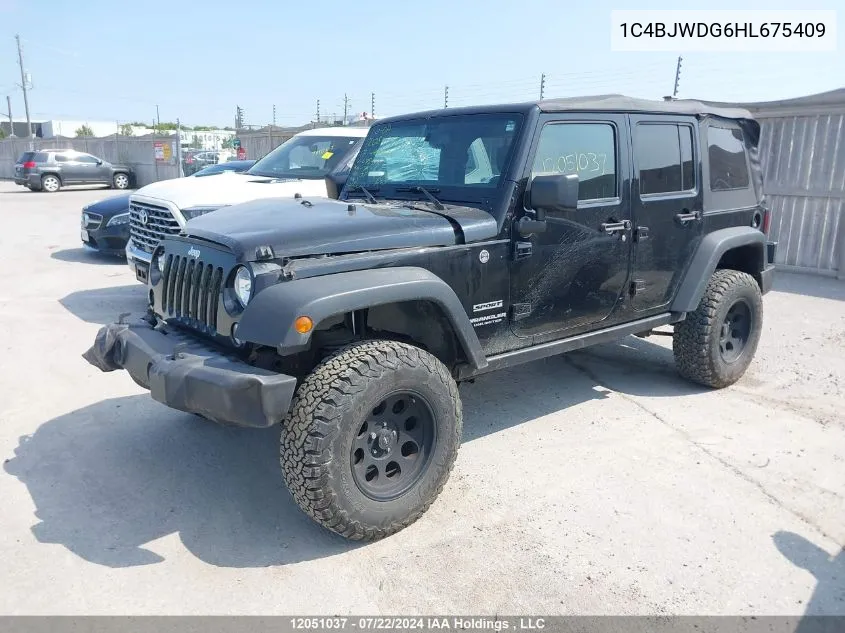 1C4BJWDG6HL675409 2017 Jeep Wrangler Unlimited Sport