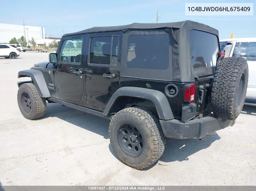 1C4BJWDG6HL675409 2017 Jeep Wrangler Unlimited Sport