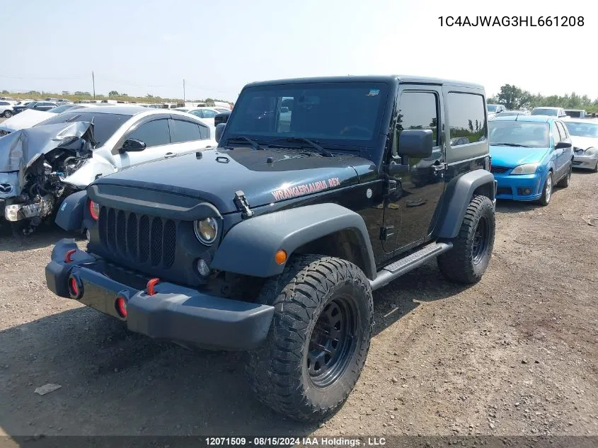 1C4AJWAG3HL661208 2017 Jeep Wrangler Sport