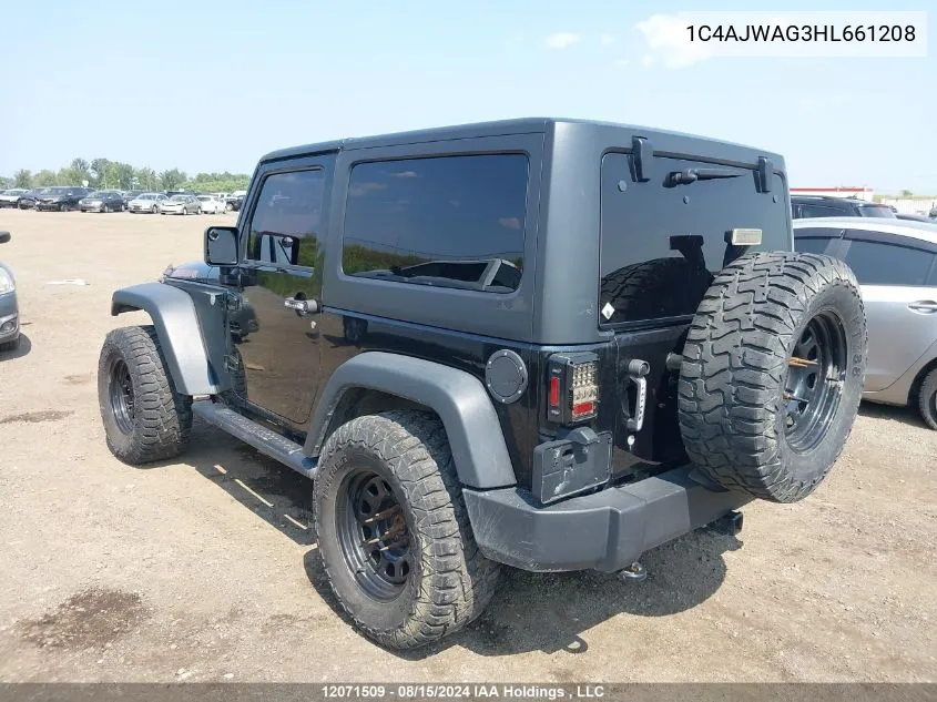 1C4AJWAG3HL661208 2017 Jeep Wrangler Sport