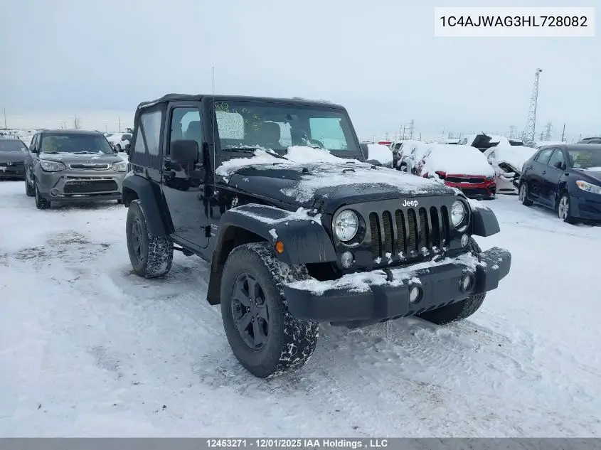 1C4AJWAG3HL728082 2017 Jeep Wrangler Sport
