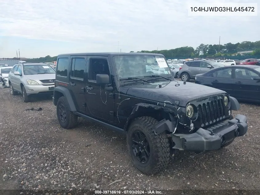 1C4HJWDG3HL645472 2017 Jeep Wrangler Unlimited Willy Wheeler 4X4