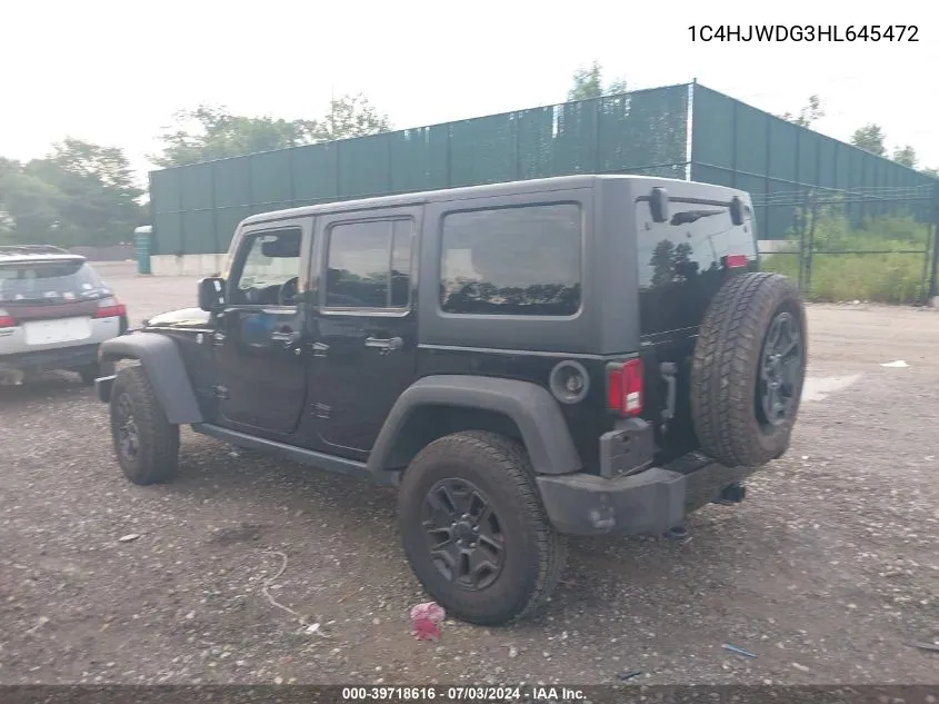 1C4HJWDG3HL645472 2017 Jeep Wrangler Unlimited Willy Wheeler 4X4