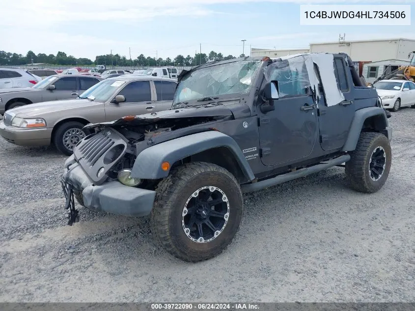 2017 Jeep Wrangler Unlimited Sport 4X4 VIN: 1C4BJWDG4HL734506 Lot: 39722090