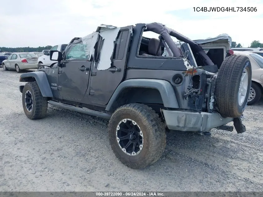 1C4BJWDG4HL734506 2017 Jeep Wrangler Unlimited Sport 4X4