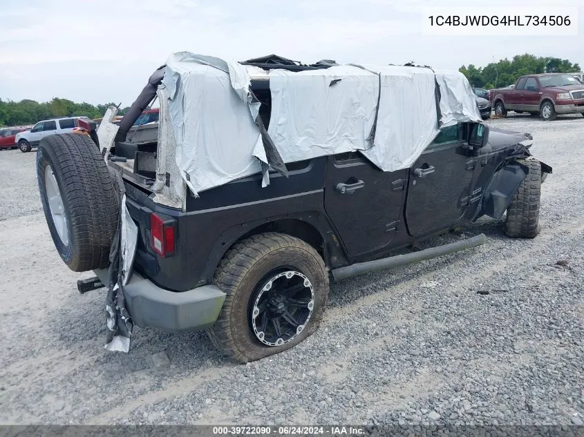 2017 Jeep Wrangler Unlimited Sport 4X4 VIN: 1C4BJWDG4HL734506 Lot: 39722090