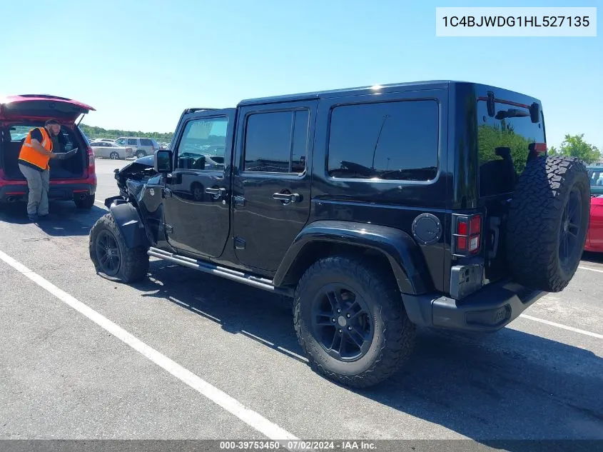 2017 Jeep Wrangler Unlimited Sport VIN: 1C4BJWDG1HL527135 Lot: 39753450