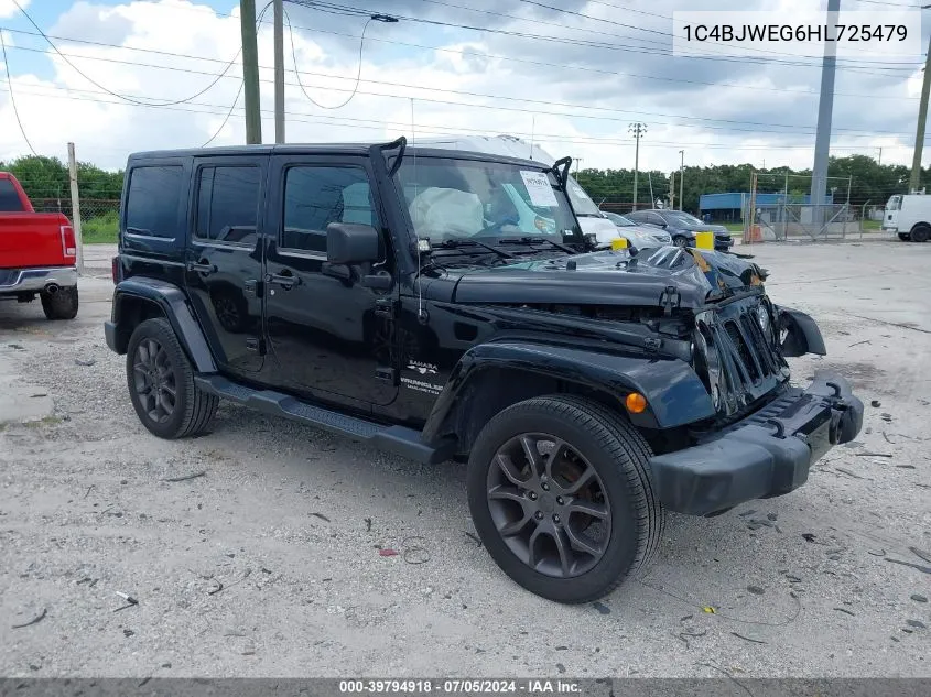 2017 Jeep Wrangler Unlimited Sahara 4X4 VIN: 1C4BJWEG6HL725479 Lot: 39794918