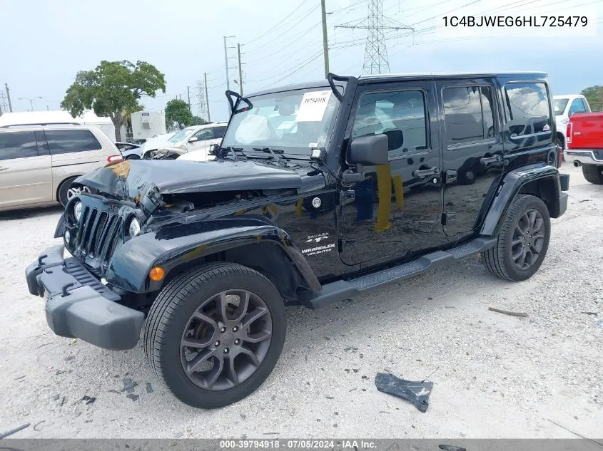 2017 Jeep Wrangler Unlimited Sahara 4X4 VIN: 1C4BJWEG6HL725479 Lot: 39794918