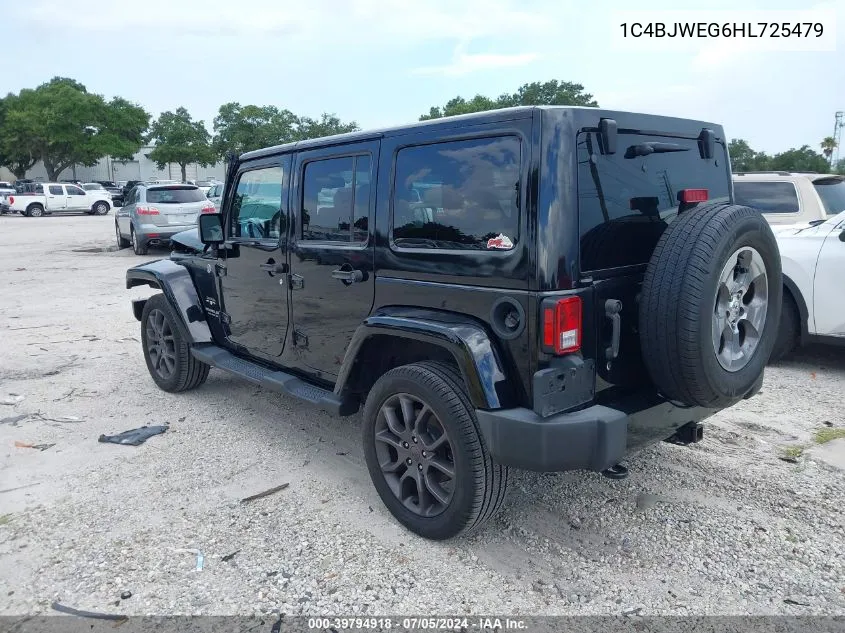 2017 Jeep Wrangler Unlimited Sahara 4X4 VIN: 1C4BJWEG6HL725479 Lot: 39794918