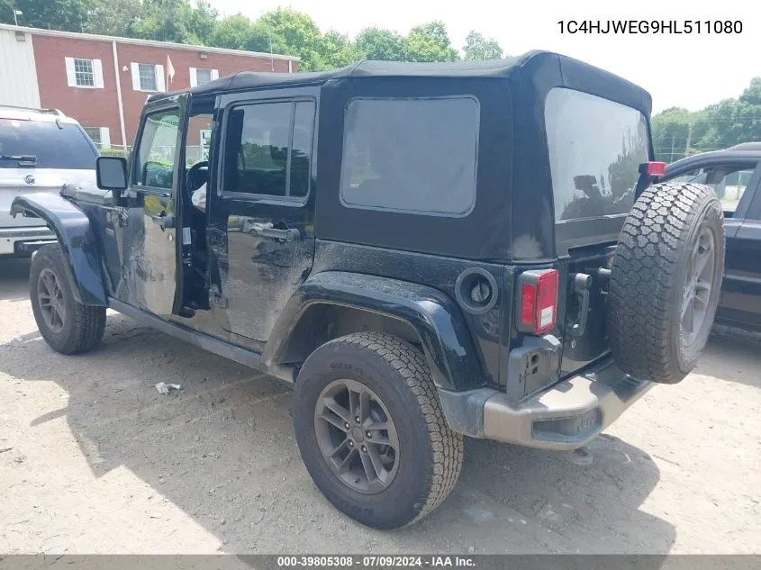 2017 Jeep Wrangler Unlimited 75Th Anniversary Edition 4X4 VIN: 1C4HJWEG9HL511080 Lot: 39805308