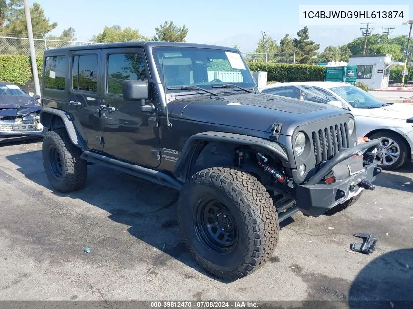 1C4BJWDG9HL613874 2017 Jeep Wrangler Unlimited Sport 4X4