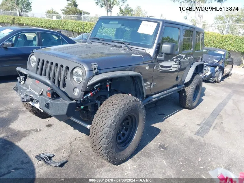 1C4BJWDG9HL613874 2017 Jeep Wrangler Unlimited Sport 4X4