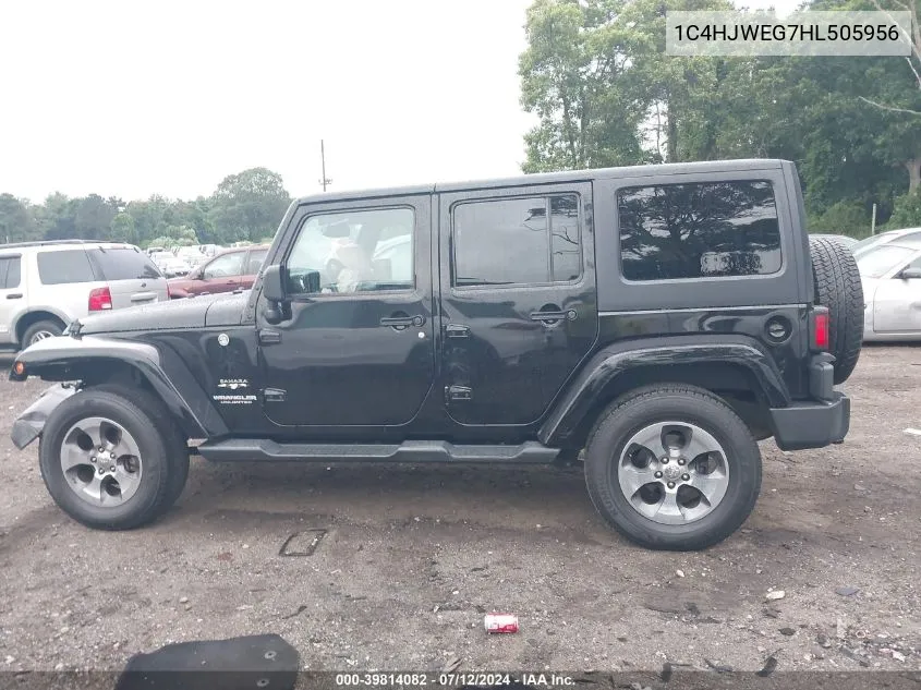 1C4HJWEG7HL505956 2017 Jeep Wrangler Unlimited Sahara