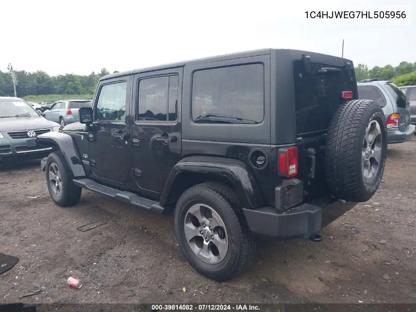 1C4HJWEG7HL505956 2017 Jeep Wrangler Unlimited Sahara