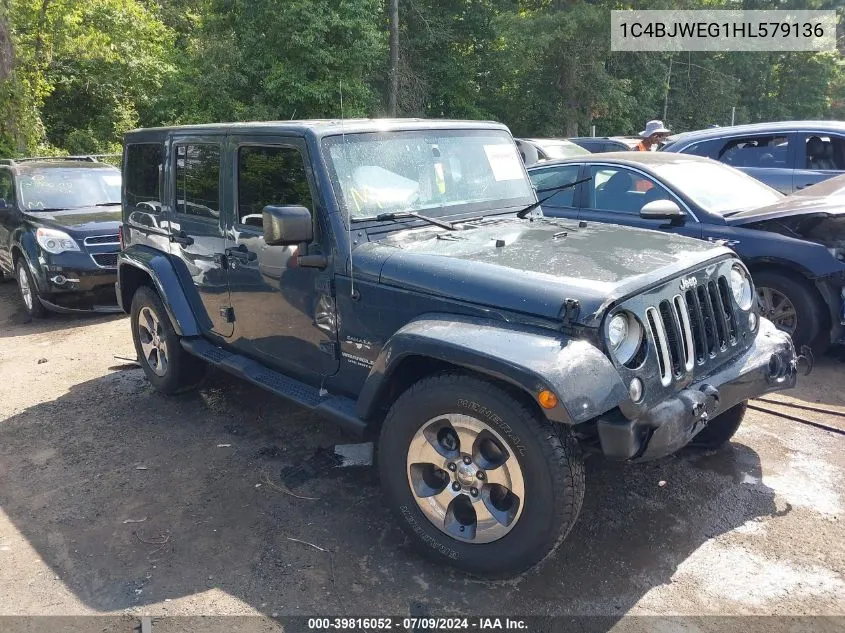 1C4BJWEG1HL579136 2017 Jeep Wrangler Unlimited Sahara 4X4