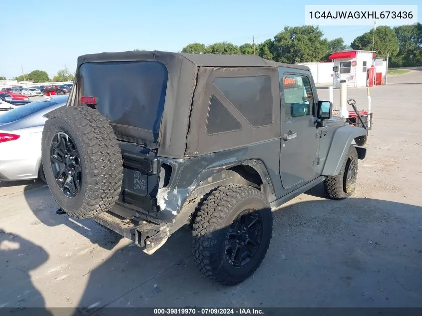 1C4AJWAGXHL673436 2017 Jeep Wrangler Willy Wheeler 4X4