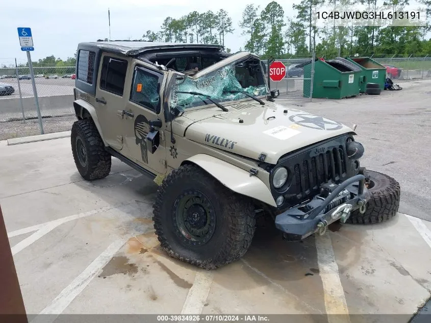 2017 Jeep Wrangler Unlimited Sport VIN: 1C4BJWDG3HL613191 Lot: 39834926