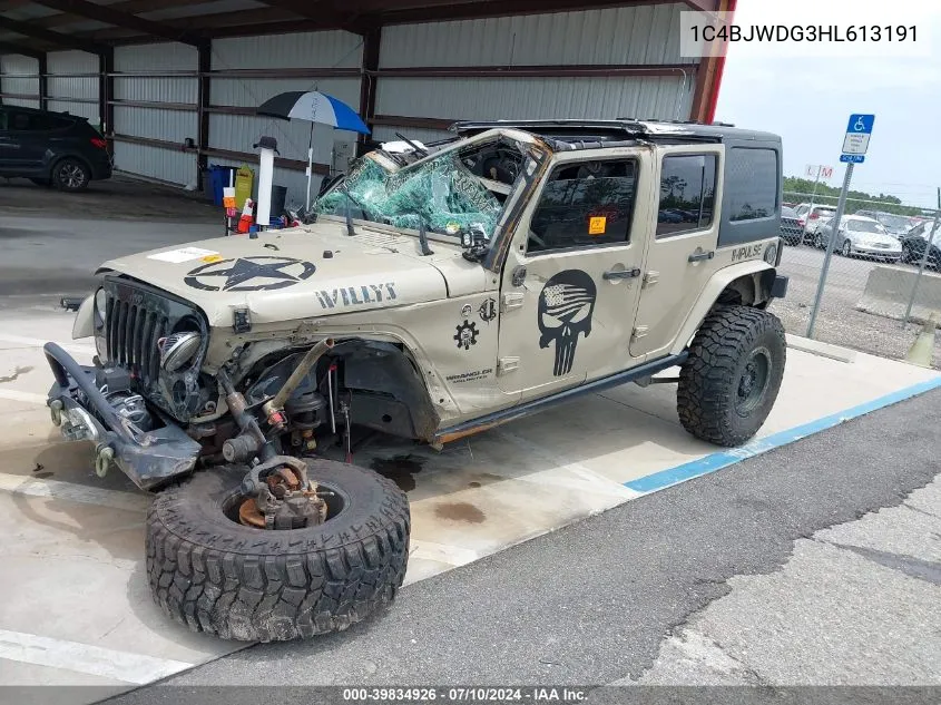 2017 Jeep Wrangler Unlimited Sport VIN: 1C4BJWDG3HL613191 Lot: 39834926