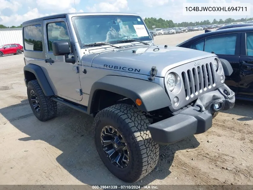 1C4BJWCGXHL694711 2017 Jeep Wrangler Rubicon 4X4