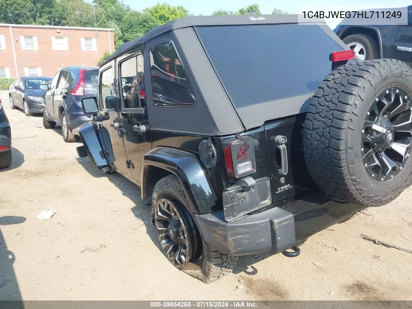 2017 Jeep Wrangler Unlimited Smoky Mountain 4X4 VIN: 1C4BJWEG7HL711249 Lot: 39854265