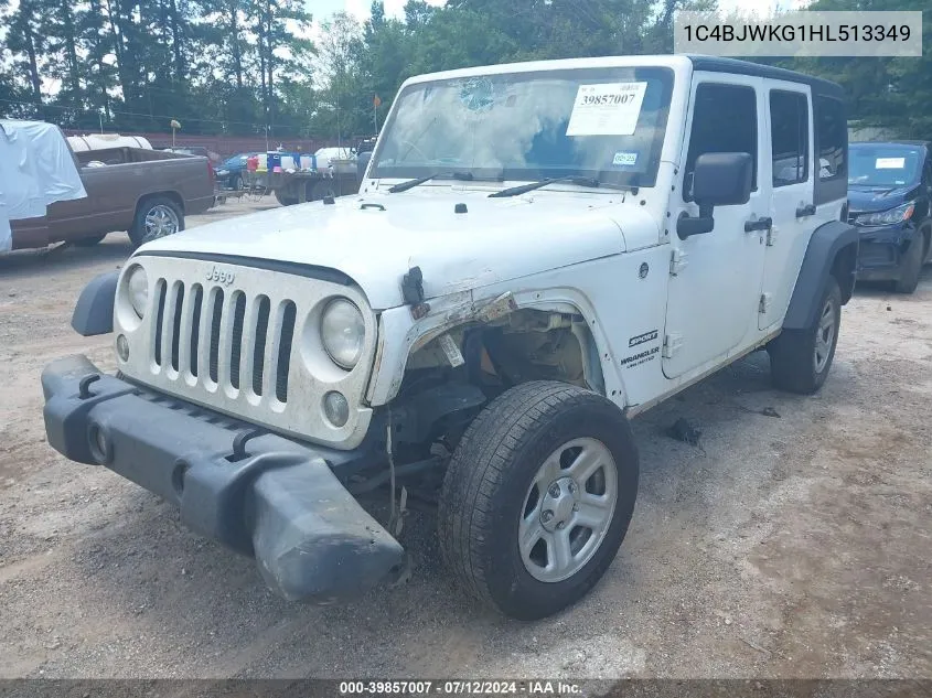 2017 Jeep Wrangler Unlimited Sport Rhd 4X4 VIN: 1C4BJWKG1HL513349 Lot: 39857007