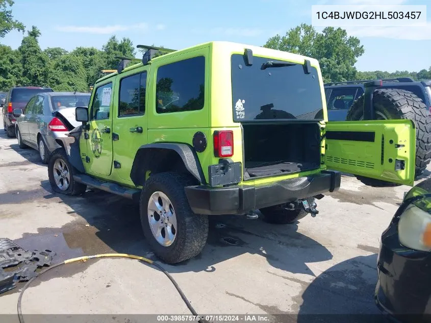 2017 Jeep Wrangler Unlimited Sport 4X4 VIN: 1C4BJWDG2HL503457 Lot: 39857576