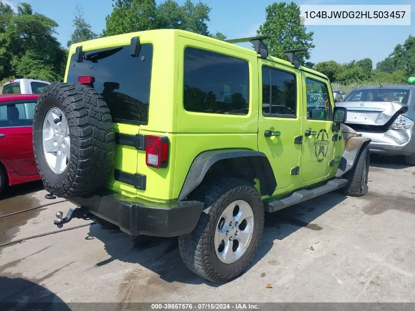 2017 Jeep Wrangler Unlimited Sport 4X4 VIN: 1C4BJWDG2HL503457 Lot: 39857576