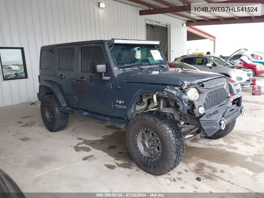 1C4BJWEG7HL541524 2017 Jeep Wrangler Unlimited Sahara 4X4