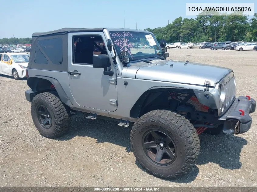 1C4AJWAG0HL655026 2017 Jeep Wrangler Sport 4X4