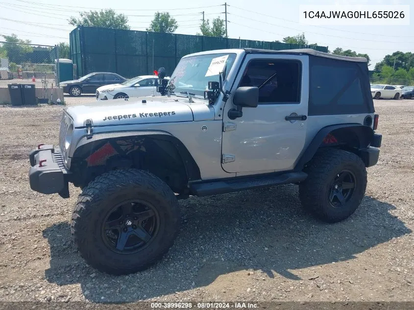 1C4AJWAG0HL655026 2017 Jeep Wrangler Sport 4X4