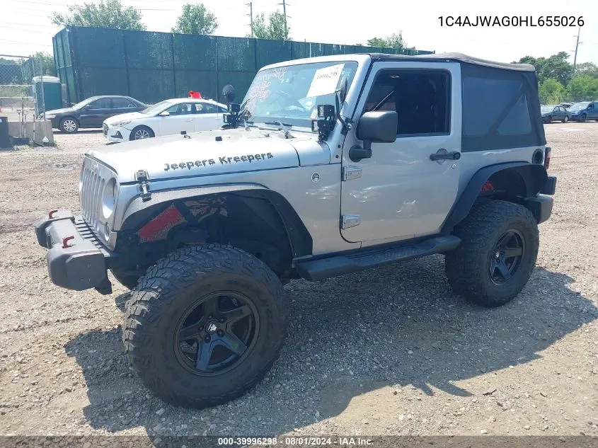 1C4AJWAG0HL655026 2017 Jeep Wrangler Sport 4X4