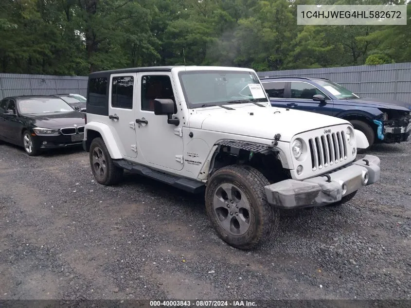 2017 Jeep Wrangler Unlimited Sahara 4X4 VIN: 1C4HJWEG4HL582672 Lot: 40003843