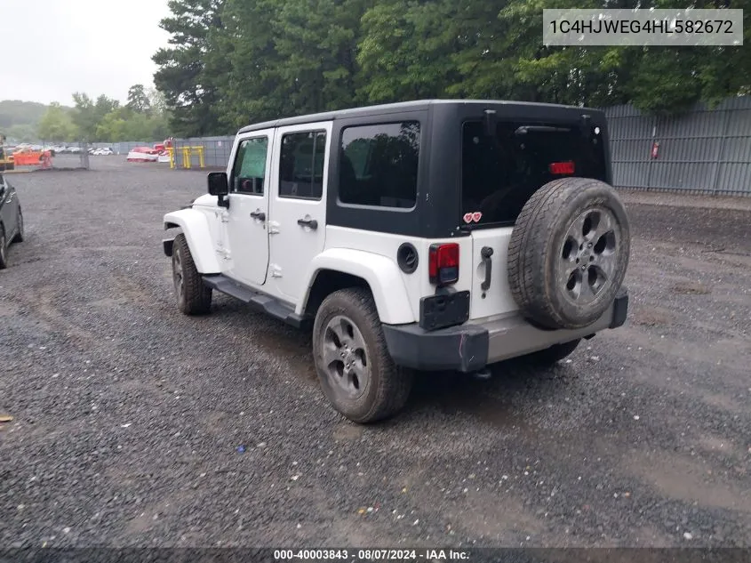 1C4HJWEG4HL582672 2017 Jeep Wrangler Unlimited Sahara 4X4